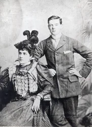 Winston Churchill met zijn moeder, Lady Randolph Churchill